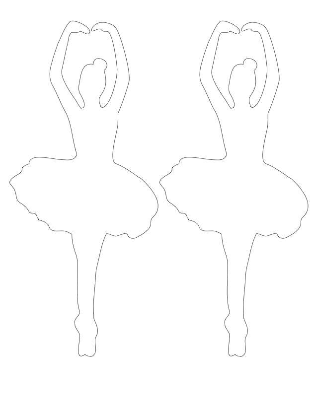 Coloring Contour ballerinas. Category coloring. Tags:  Contour, dancer.