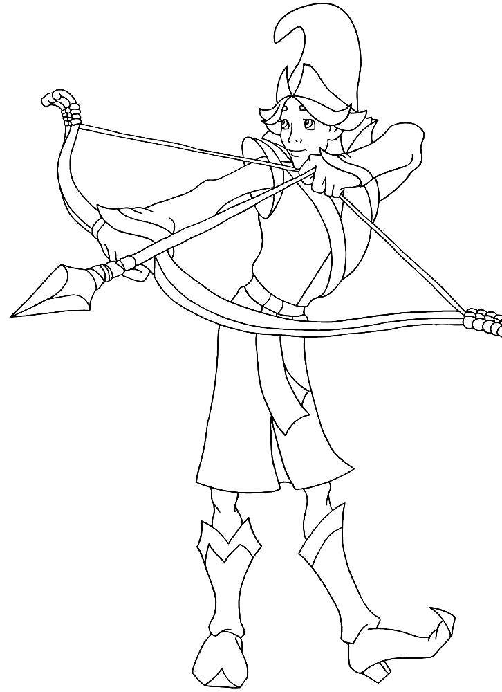 Coloring Archer. Category The characters from fairy tales. Tags:  Fairy tales.