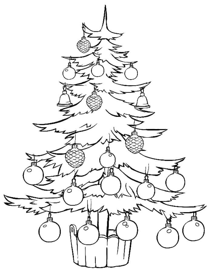 Coloring A lot of beautiful Christmas toys. Category coloring Christmas tree. Tags:  New Year, tree, gifts, toys.