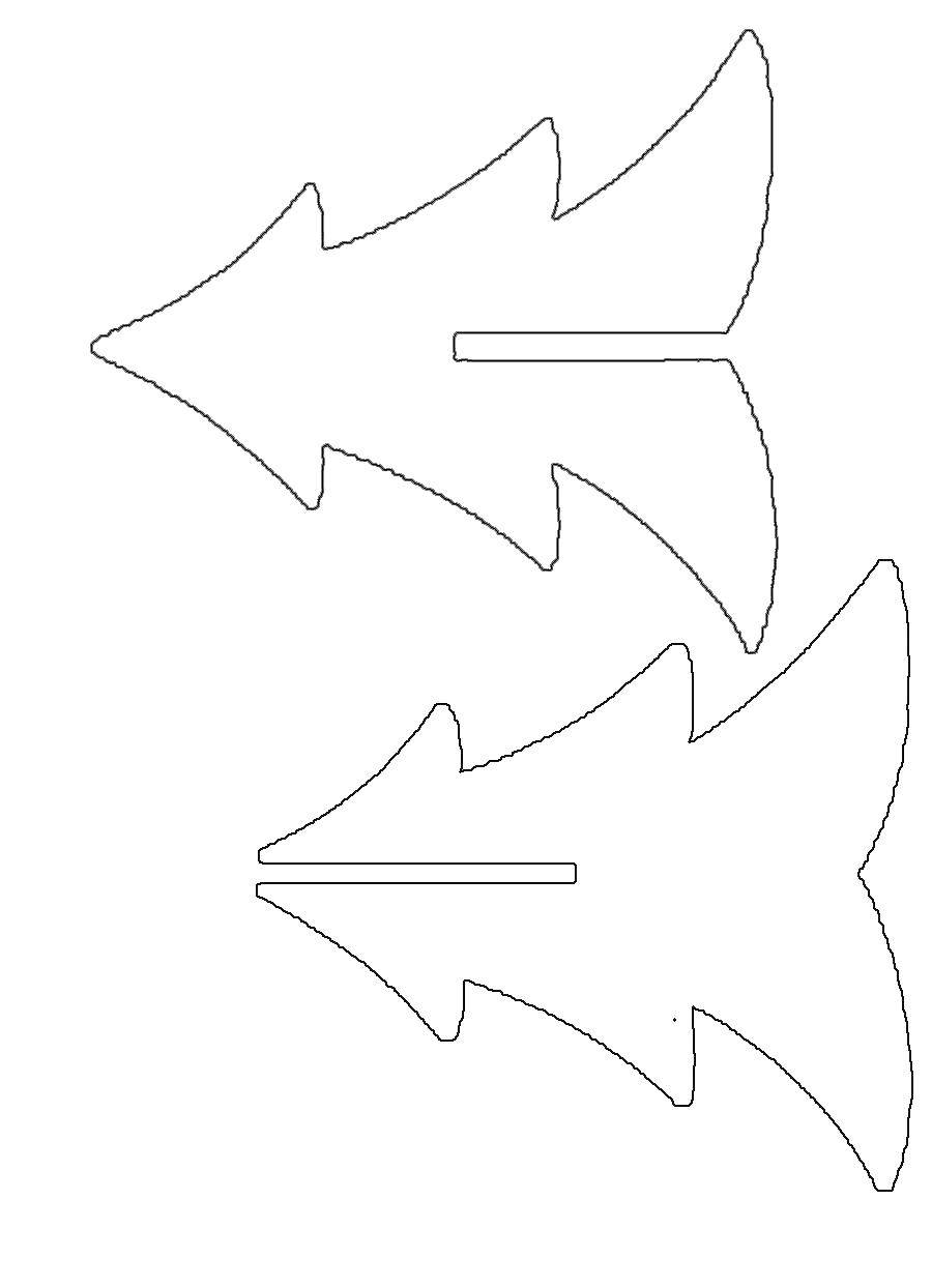 Coloring Stencil template tree. Category coloring Christmas tree. Tags:  tree.