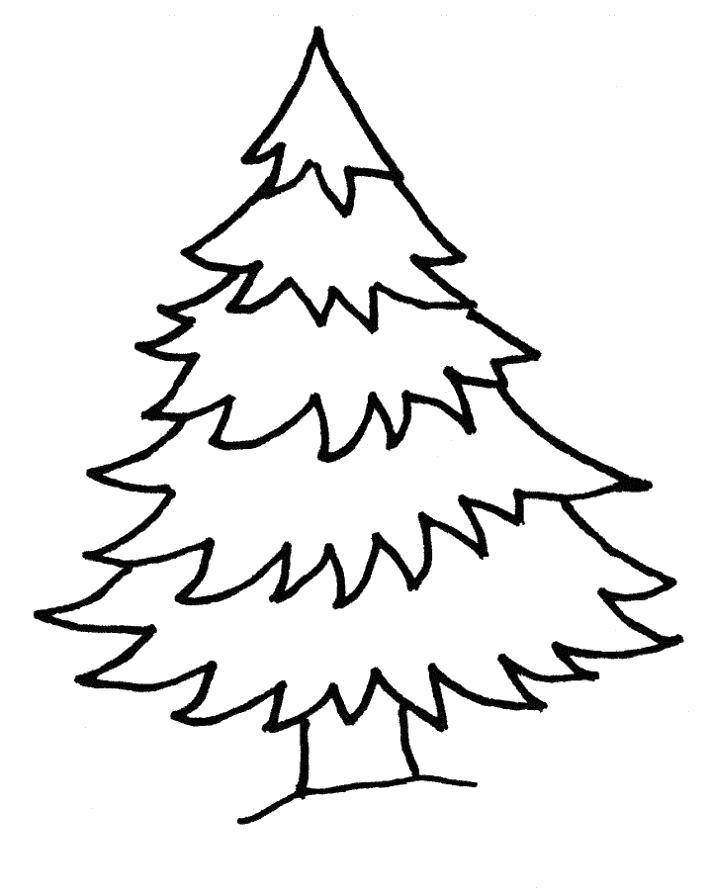 Название: Раскраска Ёлочка в зимнем лесу. Категория: раскраски елки. Теги: Новый Год, ёлка, зима, лес.