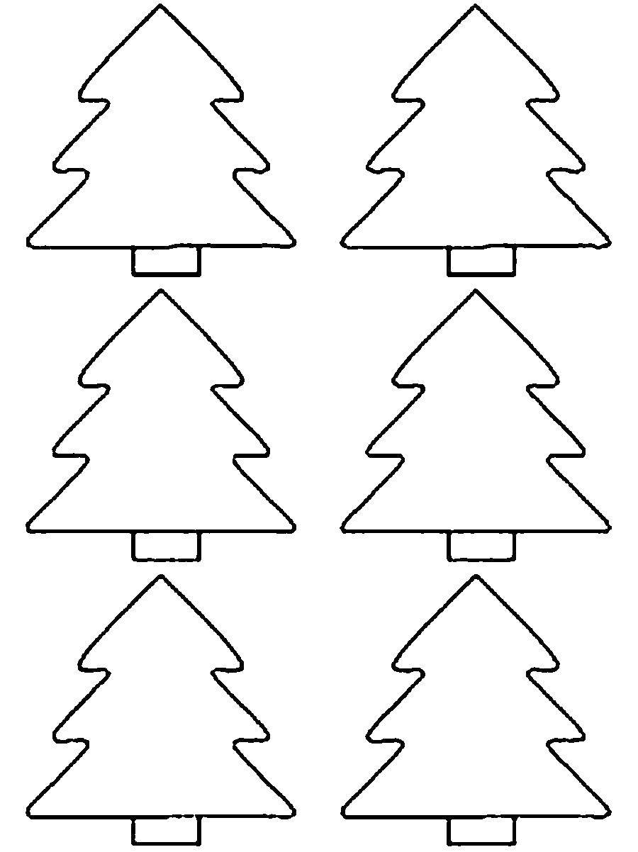 Coloring Christmas trees. Category simple coloring. Tags:  New Year, tree, gifts, toys.