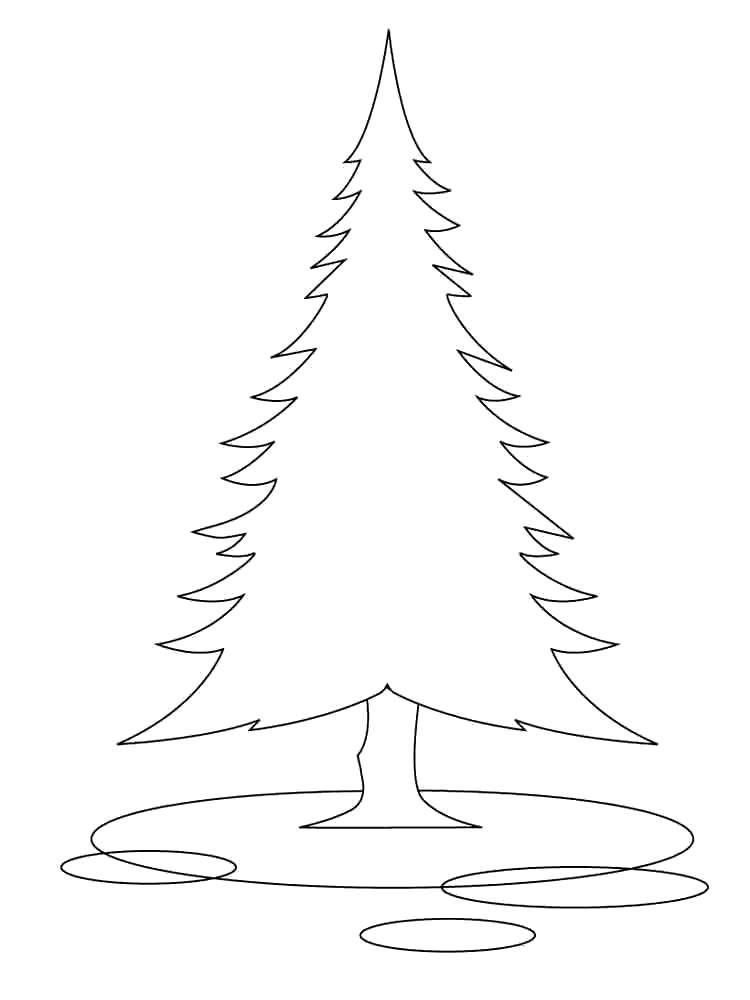 Название: Раскраска Лесная ёлочка. Категория: раскраски елки. Теги: Новый Год, ёлка, зима, лес.