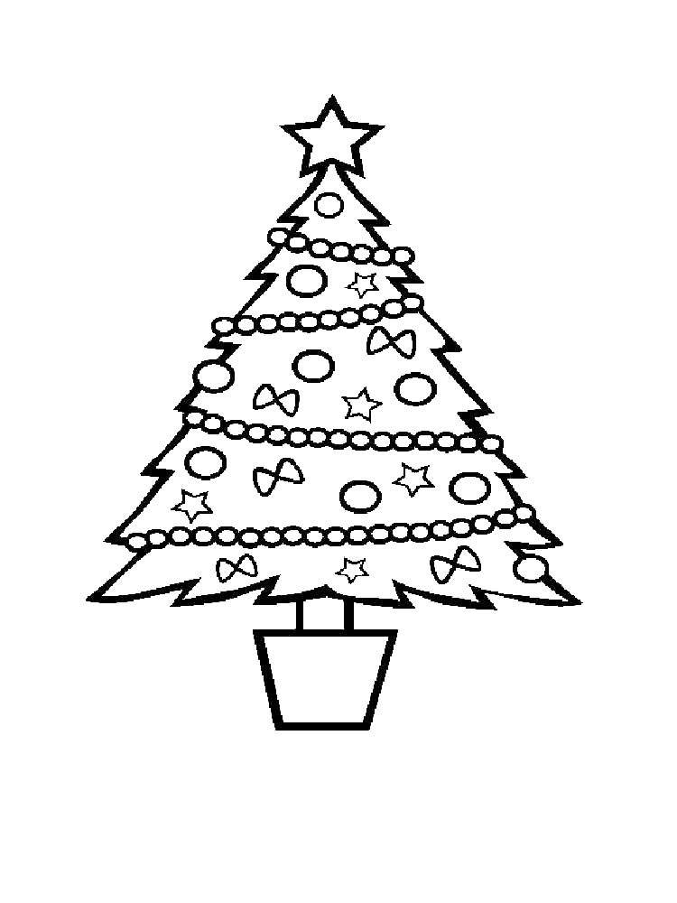 Coloring The Christmas tree. Category new year. Tags:  New Year, tree, gifts, toys.