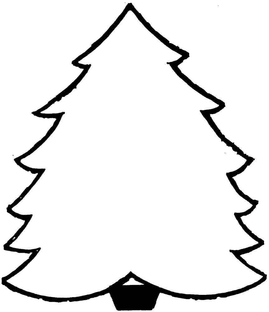 Coloring The Christmas tree. Category simple coloring. Tags:  New Year, tree, gifts, toys.