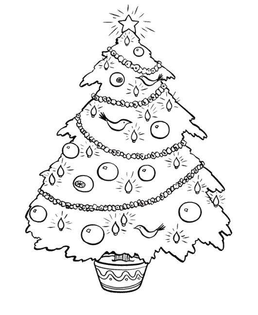 Coloring New year. Category coloring Christmas tree. Tags:  New Year, tree, gifts, toys.
