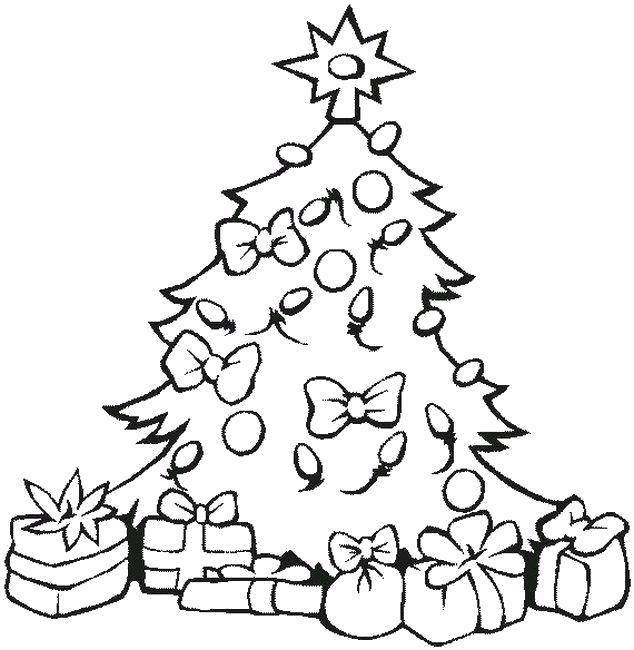 Название: Раскраска Подарочки под ёлкой. Категория: раскраски елки. Теги: Новый Год, ёлка, подарки, игрушки.