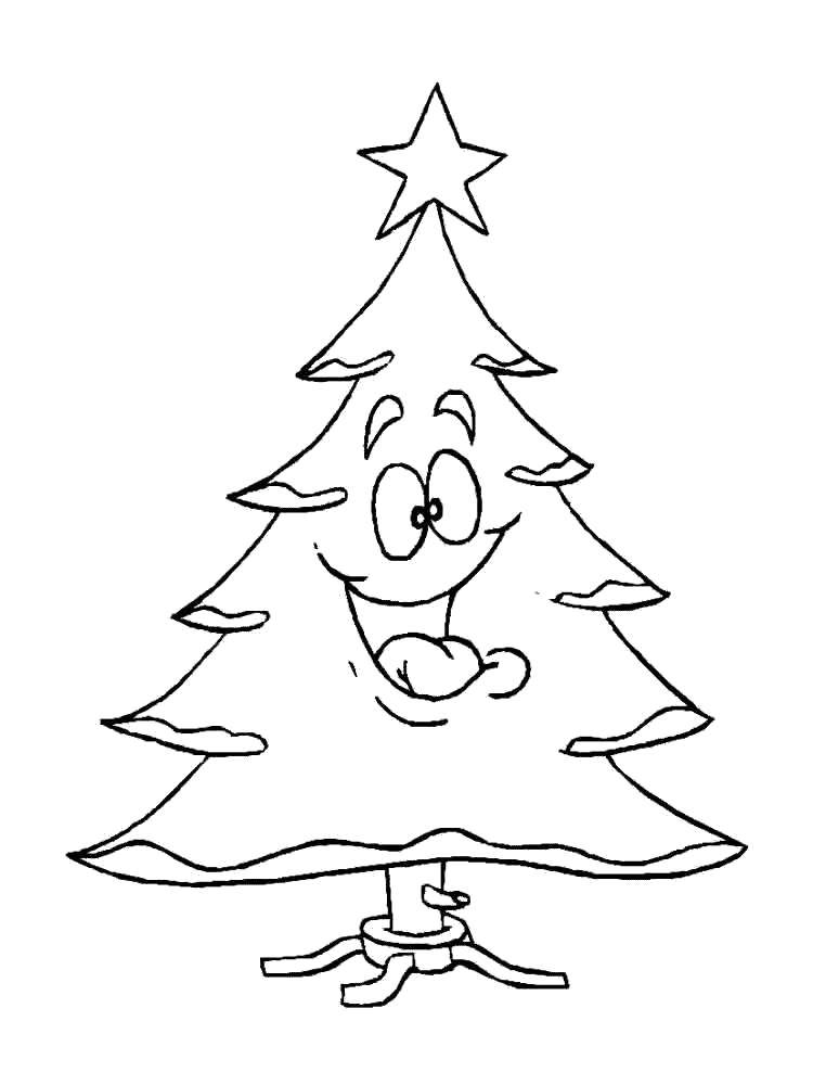 Coloring Merry Christmas tree. Category coloring Christmas tree. Tags:  New Year, tree, gifts, toys.