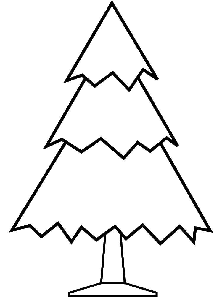 Coloring Tree. Category simple coloring. Tags:  New Year, tree, gifts, toys.