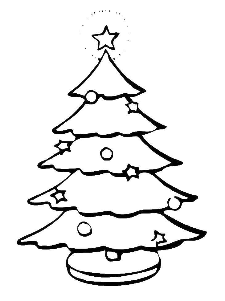 Coloring Herringbone. Category coloring Christmas tree. Tags:  New Year, tree, gifts, toys.