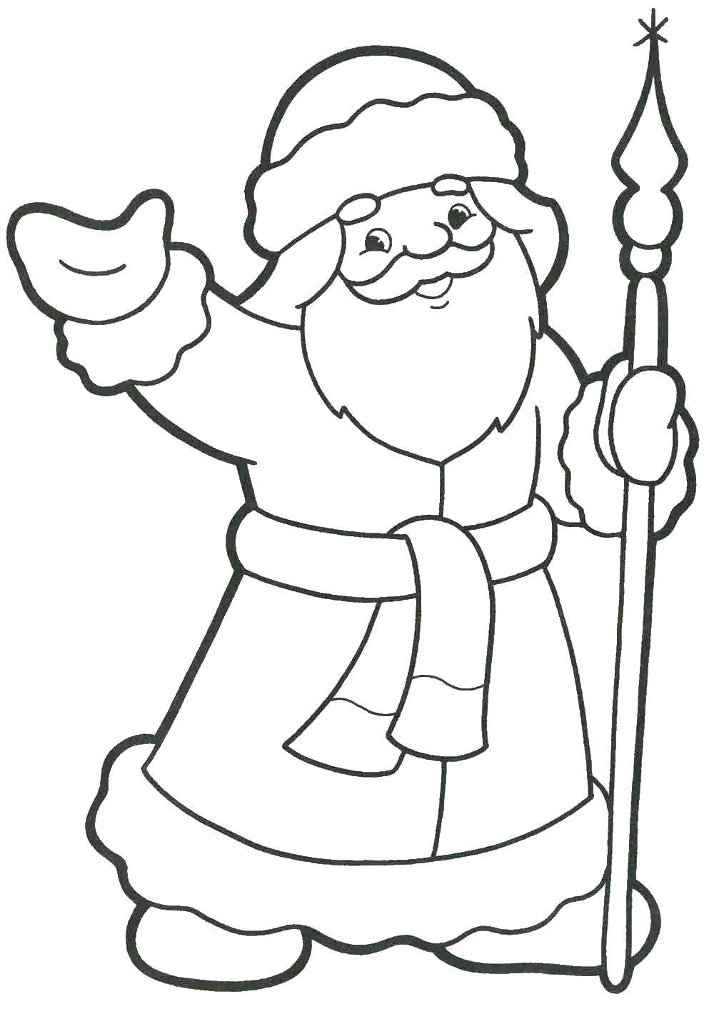 Coloring Santa Claus. Category coloring. Tags:  Santa Claus.