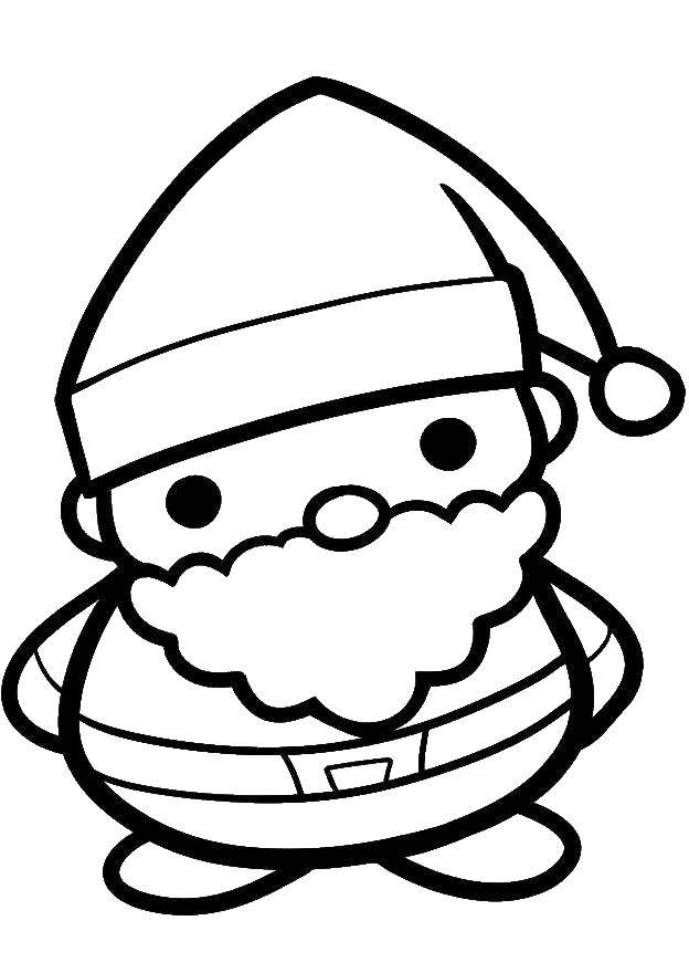 Название: Раскраска Санта клаус. Категория: Раскраски для малышей. Теги: Новый Год, Дед Мороз, Санта Клаус, подарки.