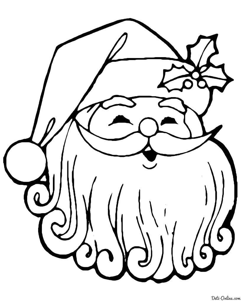 Название: Раскраска Санта клаус. Категория: раскраски. Теги: шапка, санта клаус.