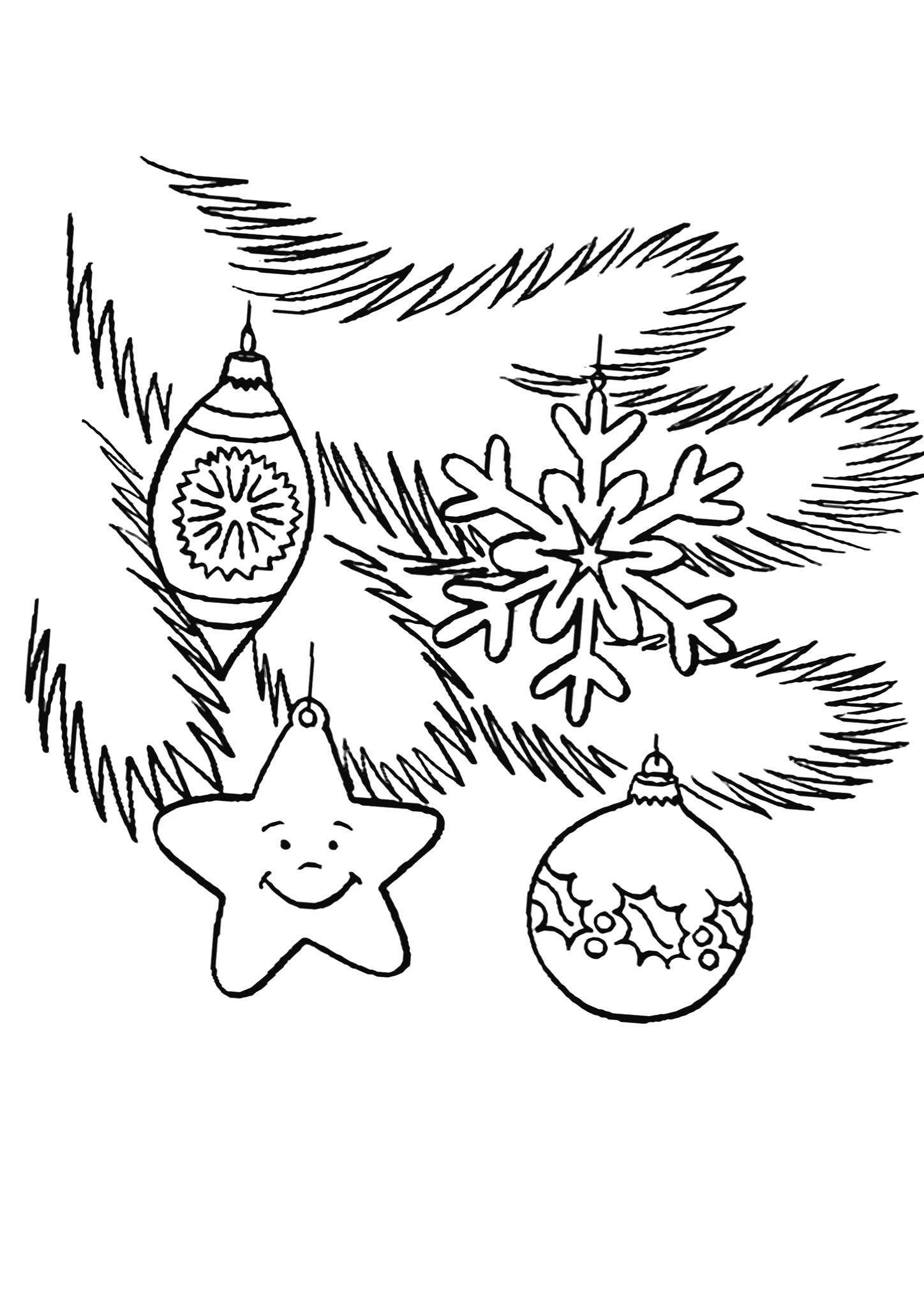 Coloring Christmas decorations. Category new year. Tags:  New Year, Christmas toy.