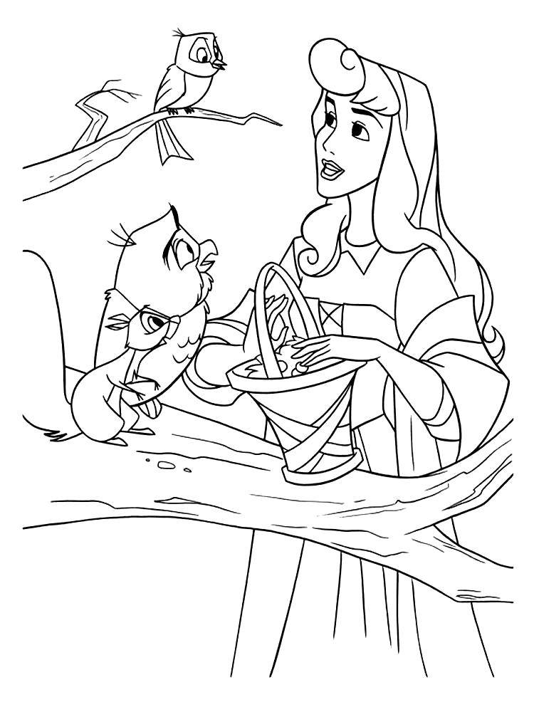 Coloring The author with friends. Category sleeping beauty. Tags:  Disney, Sleeping beauty.
