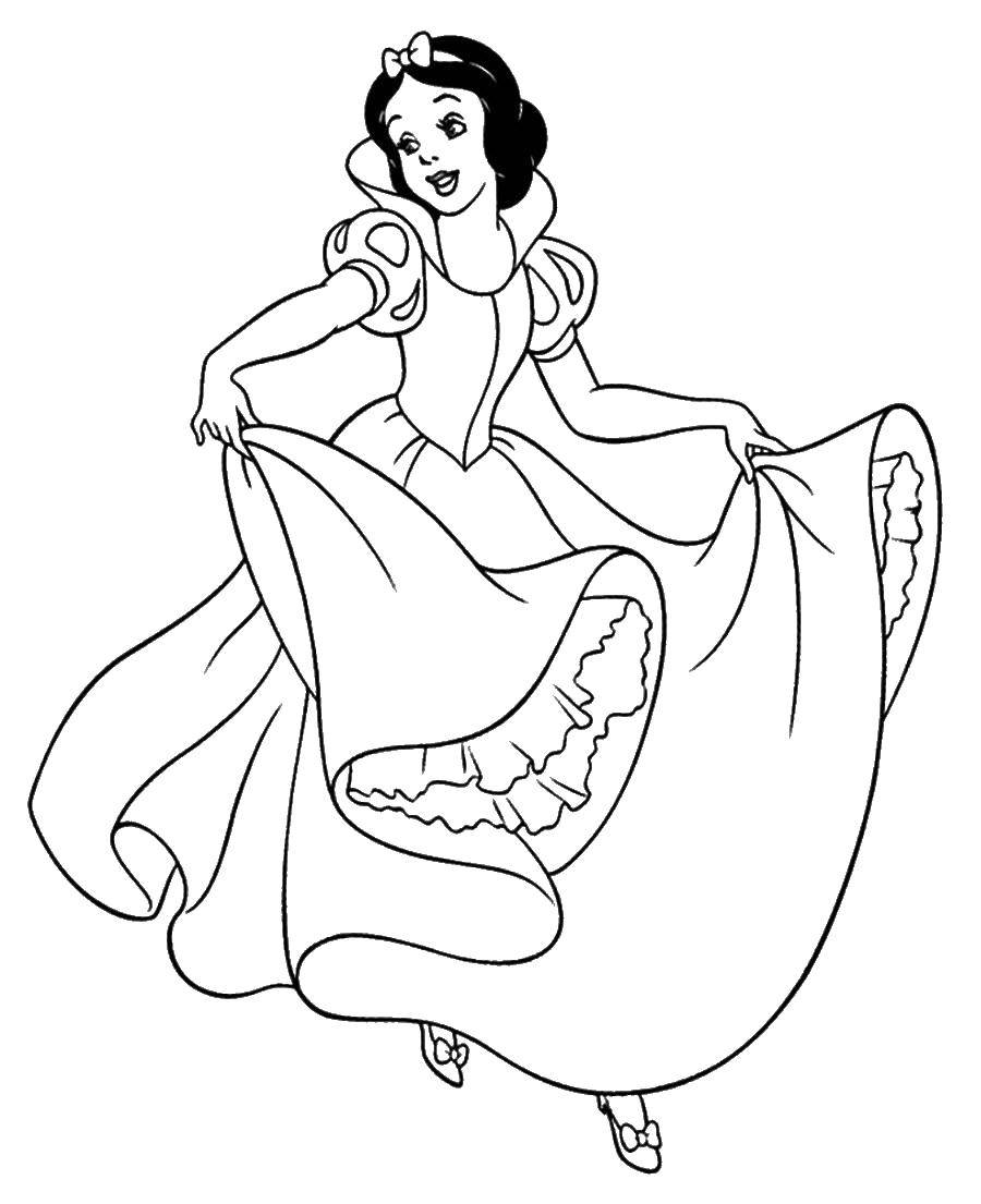 Coloring Snow white in a lovely dress. Category gnomes. Tags:  Disney, Snow White.