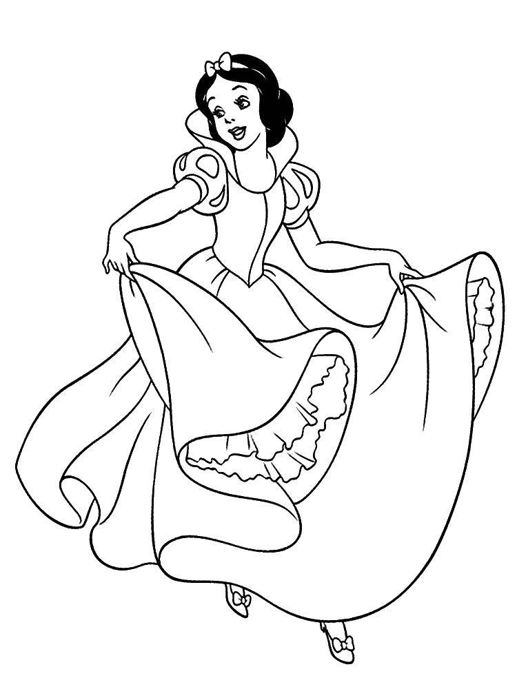Coloring Snow white. Category Cartoon character. Tags:  Cartoon character, Snow white, Dwarves.