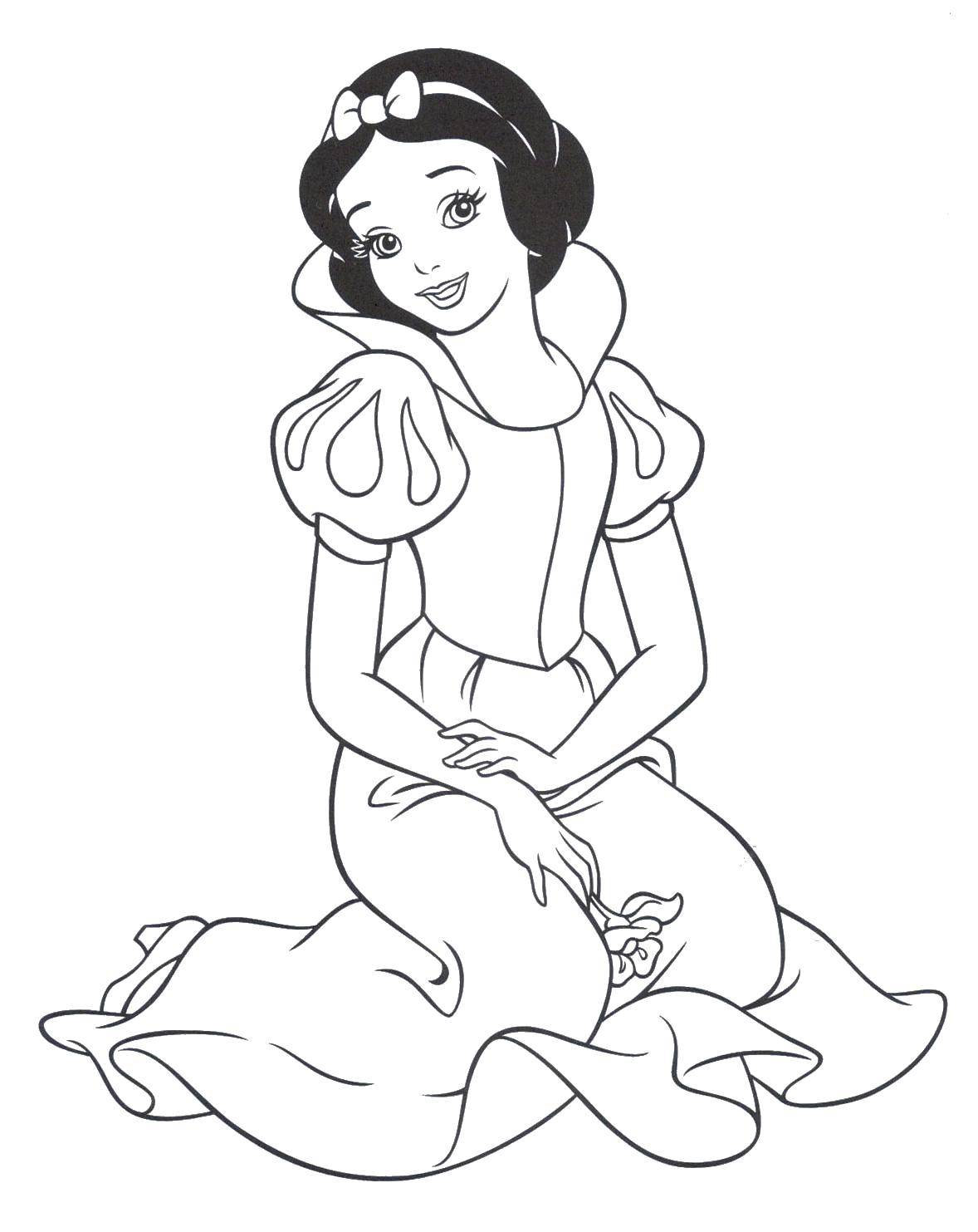 Coloring Snow white. Category gnomes. Tags:  Disney, Snow White.