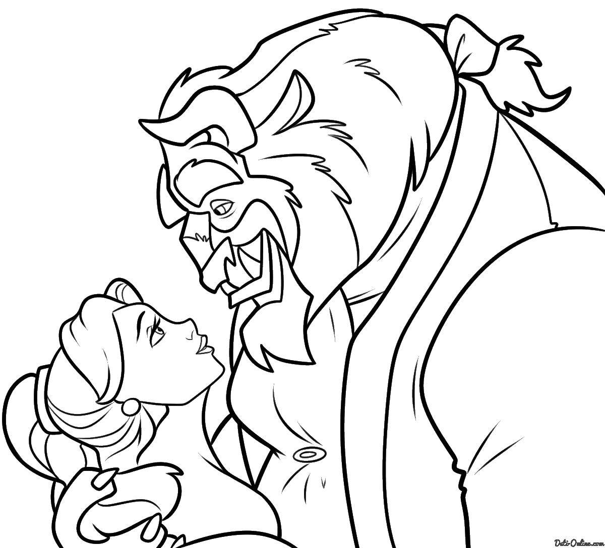 Coloring Beauty and the beast. Category beauty and the beast. Tags:  Disney, "beauty and the beast".