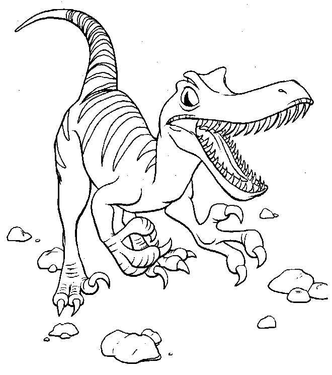 Название: Раскраска Хищный динозавр. Категория: динозавр. Теги: Динозавры.
