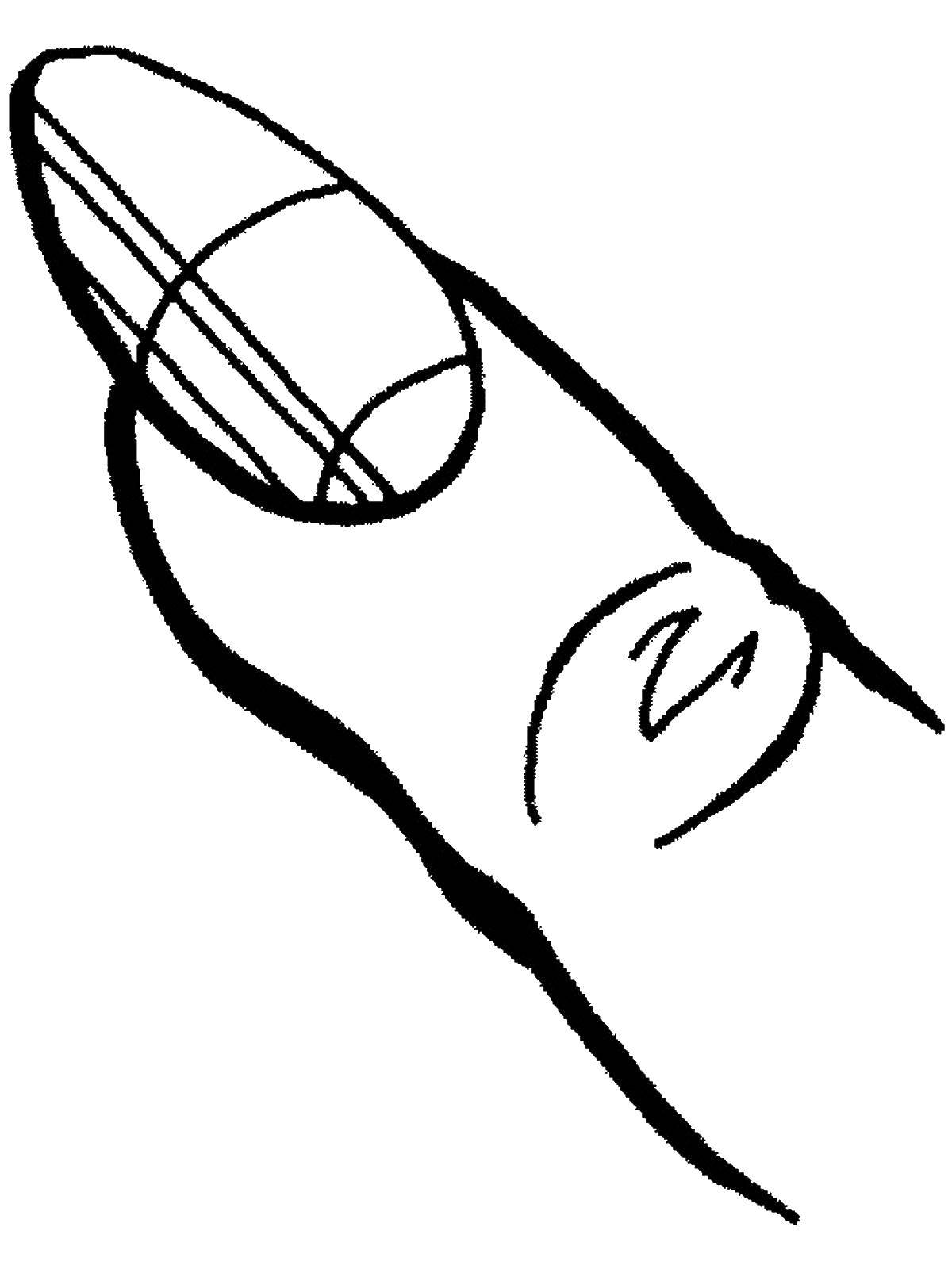 Название: Раскраска Палец с ногтём. Категория: Строение тела. Теги: Палец, ноготь.