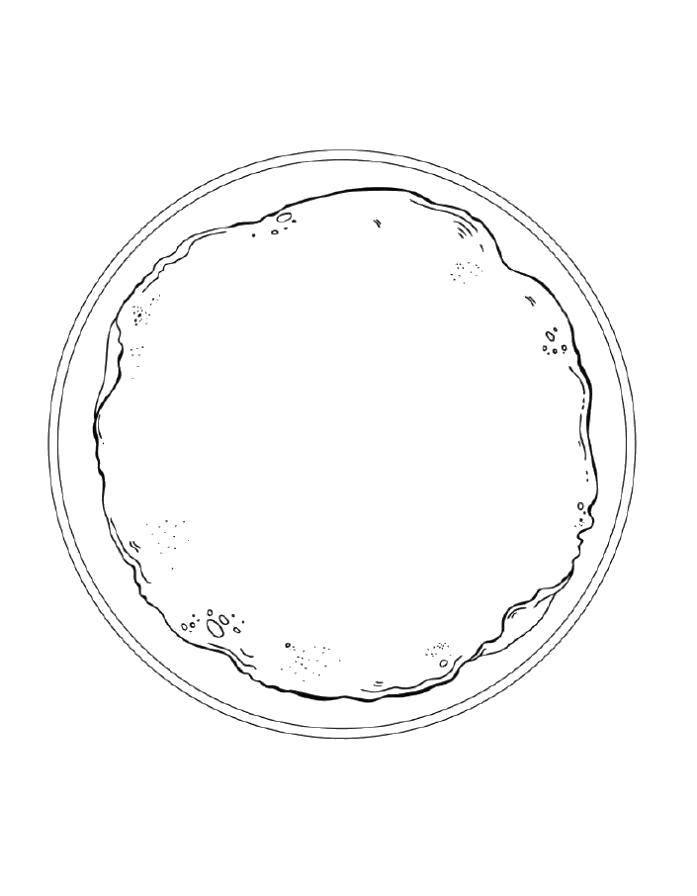 Coloring The pancake on the plate. Category carnival coloring pages. Tags:  Maslenitsa , pancakes.