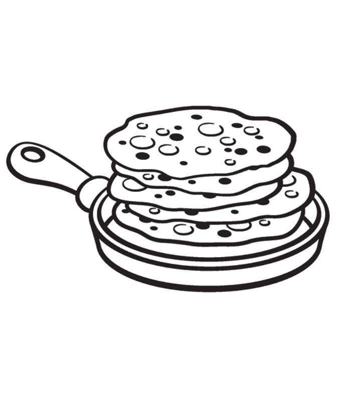 Coloring Ready-made pancakes. Category carnival coloring pages. Tags:  Maslenitsa , pancakes.