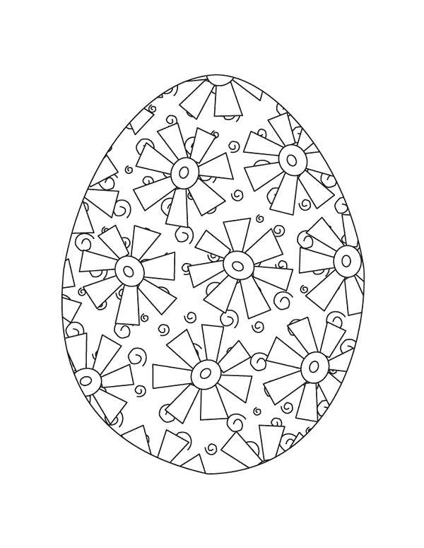 Название: Раскраска Красивое яичко на пасху. Категория: раскраски пасха. Теги: Пасха, яйца, узоры.