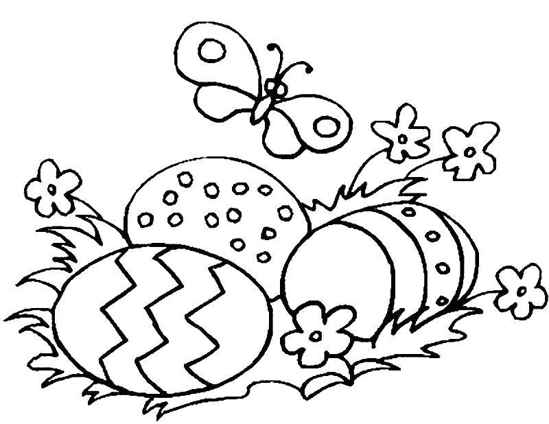 Название: Раскраска Пасхальные яички. Категория: раскраски пасха. Теги: Пасха, яйца, узоры.