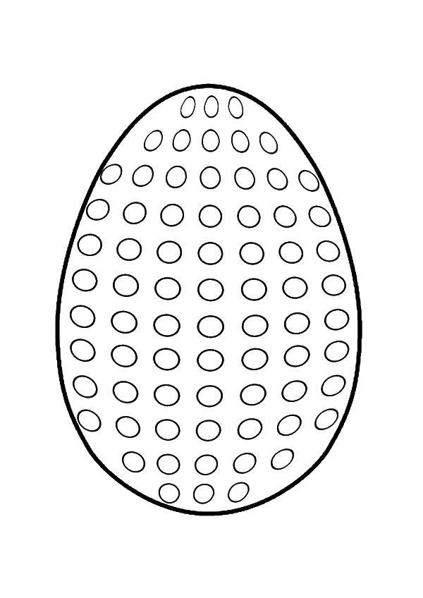 Название: Раскраска Яйцо в крапинку. Категория: раскраски пасха. Теги: Пасха, яйца, узоры.