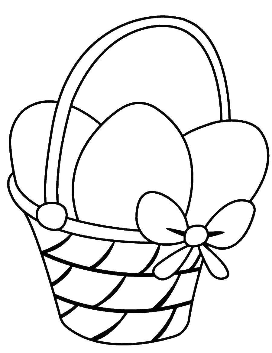 Coloring Basket with Easter eggs. Category Easter eggs. Tags:  Easter, eggs, patterns.