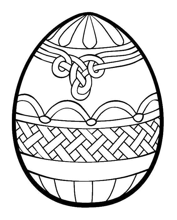 Название: Раскраска Пасхальное яйцо с узорами. Категория: пасхальные яйца. Теги: Пасха, яйца, узоры.