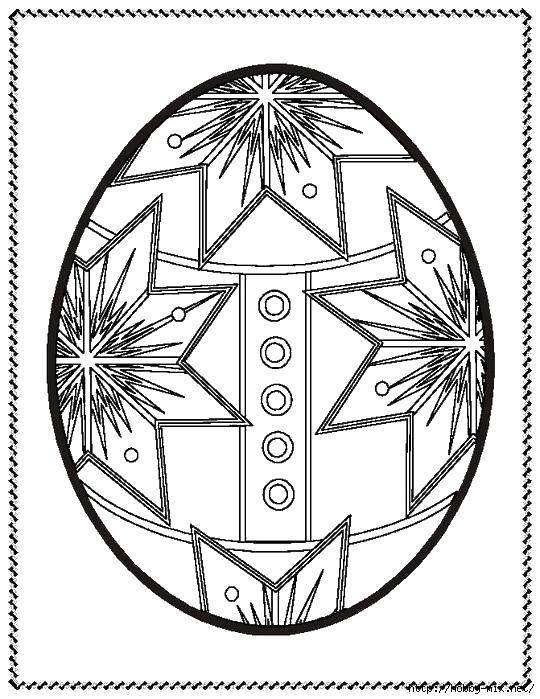 Название: Раскраска Пасхальное яйцо  в узорах. Категория: пасхальные яйца. Теги: Пасха, яйца, узоры.