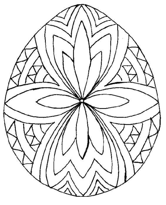 Coloring Patterned Easter egg. Category Easter eggs. Tags:  Easter, eggs, patterns.