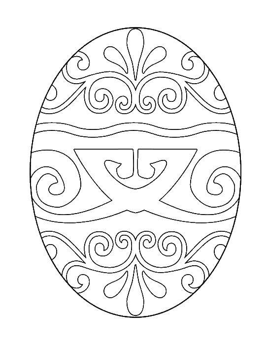 Coloring The patterns on the egg. Category Easter eggs. Tags:  Easter, eggs, patterns.