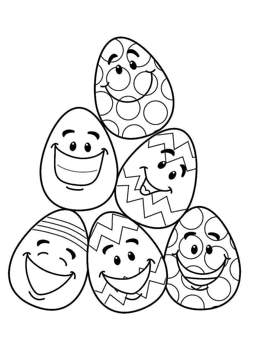 Coloring The eggs at Easter. Category Easter eggs. Tags:  Easter, eggs, patterns.