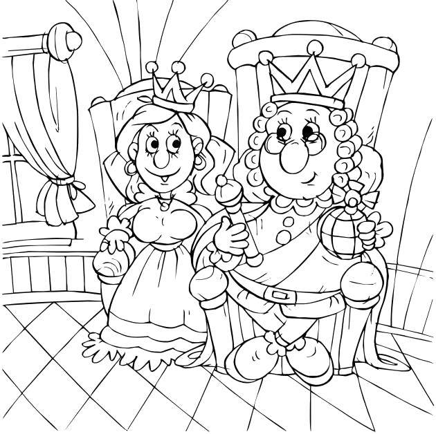 Coloring The king and Queen. Category the king and Queen. Tags:  The king, the Queen.