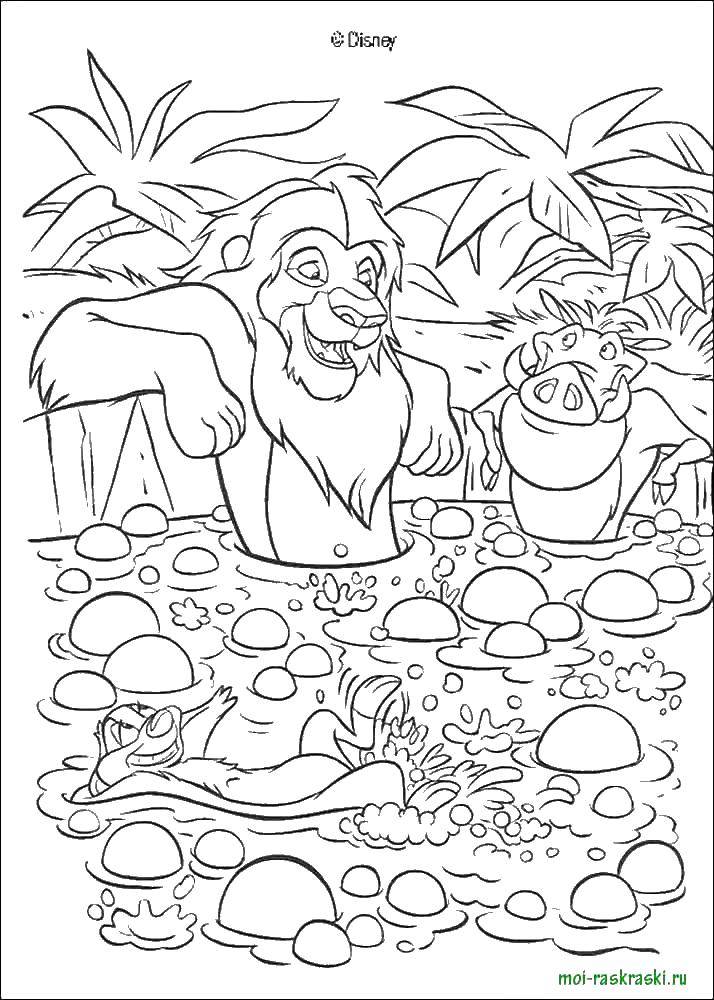 Coloring The lion king Simba. Category Cartoon character. Tags:  Simba, the lion king.