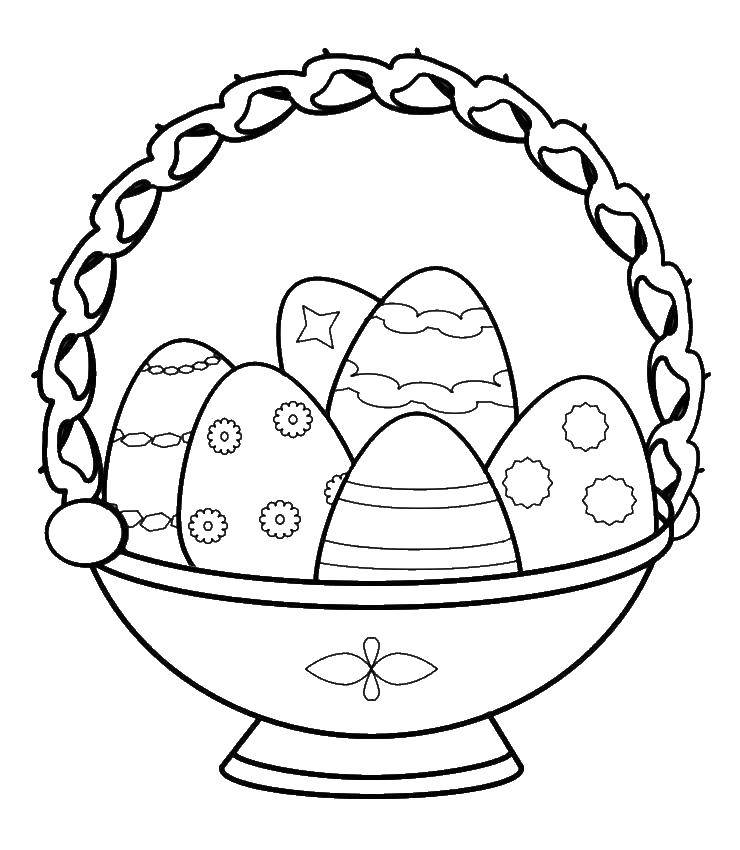 Coloring Easter eggs. Category coloring Easter. Tags:  Easter, eggs, patterns.