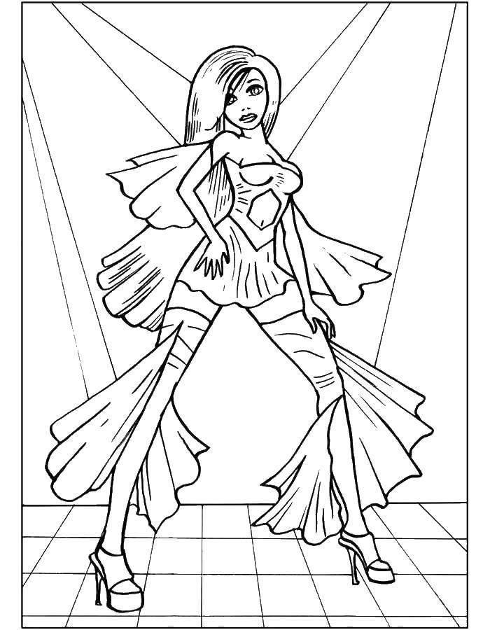 Coloring Girl. Category coloring pages for girls. Tags:  girl.