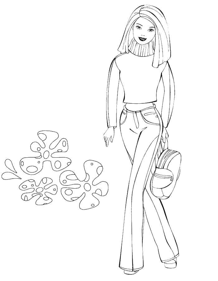 Coloring Girl. Category coloring pages for girls. Tags:  girl.