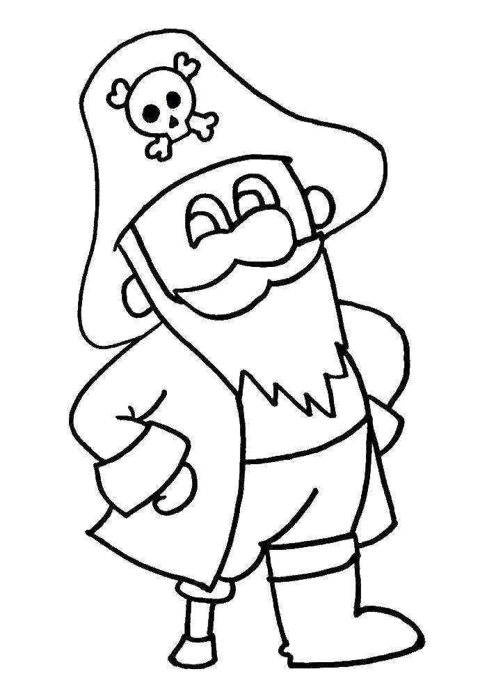 Coloring Captain. Category the pirates. Tags:  Pirate, sea.