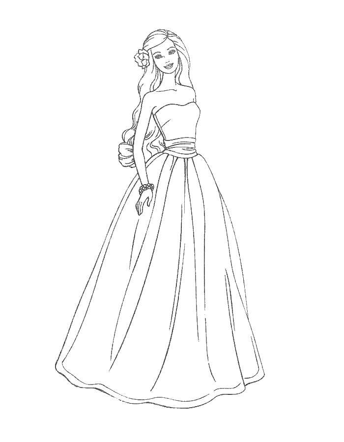 Coloring Princess. Category coloring pages for girls. Tags:  Princess.