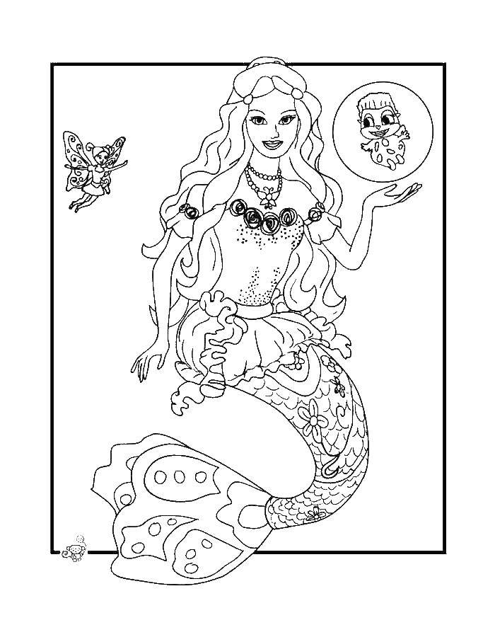 Coloring Mermaid. Category The characters from fairy tales. Tags:  mermaid, fairy.