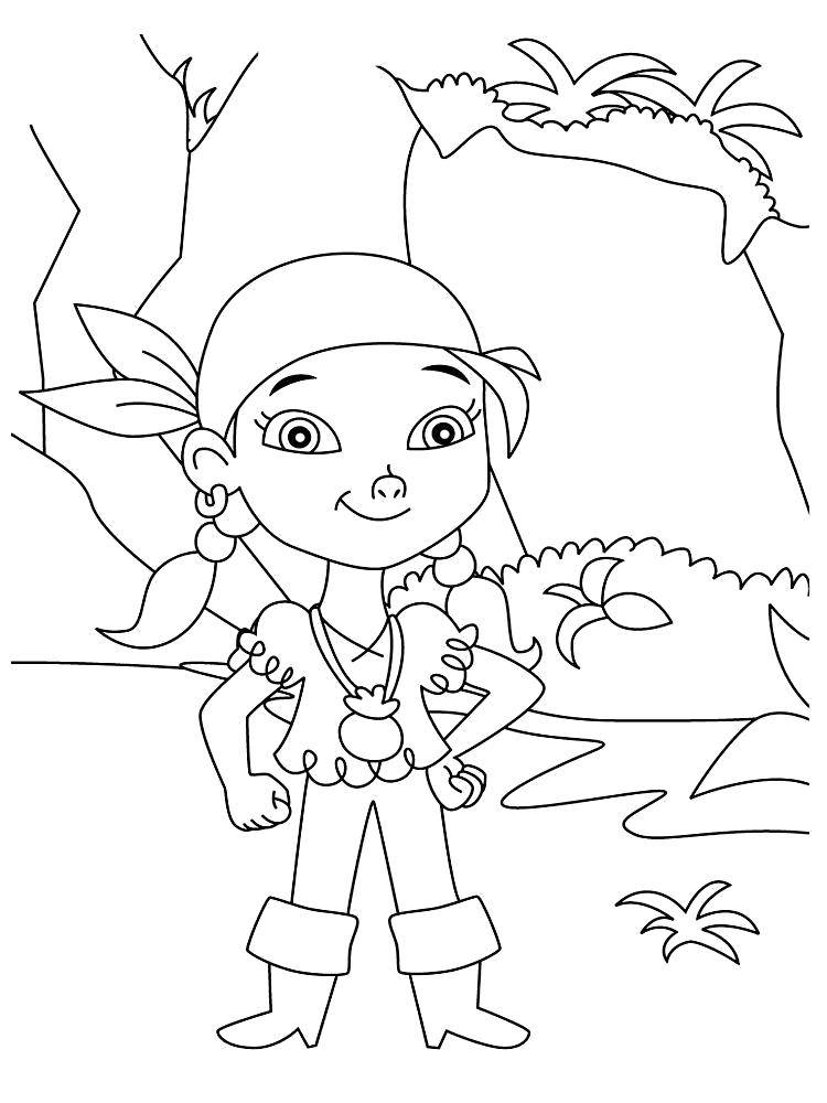 Coloring Pirate. Category the pirates. Tags:  Pirate, island, treasure.