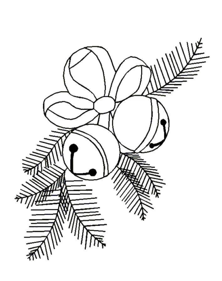 Coloring Sprig toys. Category Christmas decorations. Tags:  New Year, Christmas toy.