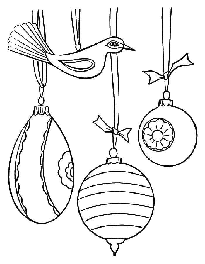 Coloring Christmas decorations. Category Christmas decorations. Tags:  New Year, Christmas toy.