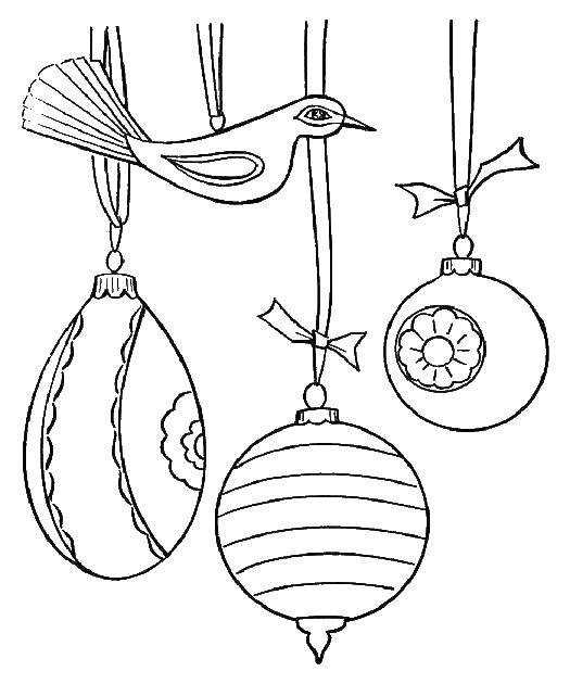 Coloring Christmas decorations. Category Christmas decorations. Tags:  New Year, Christmas toy.