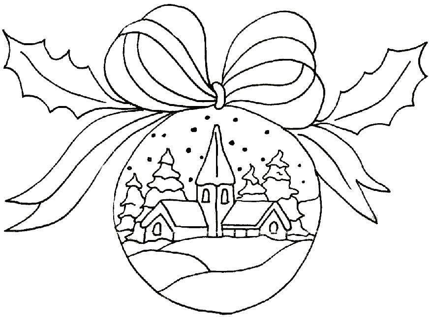 Coloring Winter toy. Category Christmas decorations. Tags:  New Year, Christmas toy.