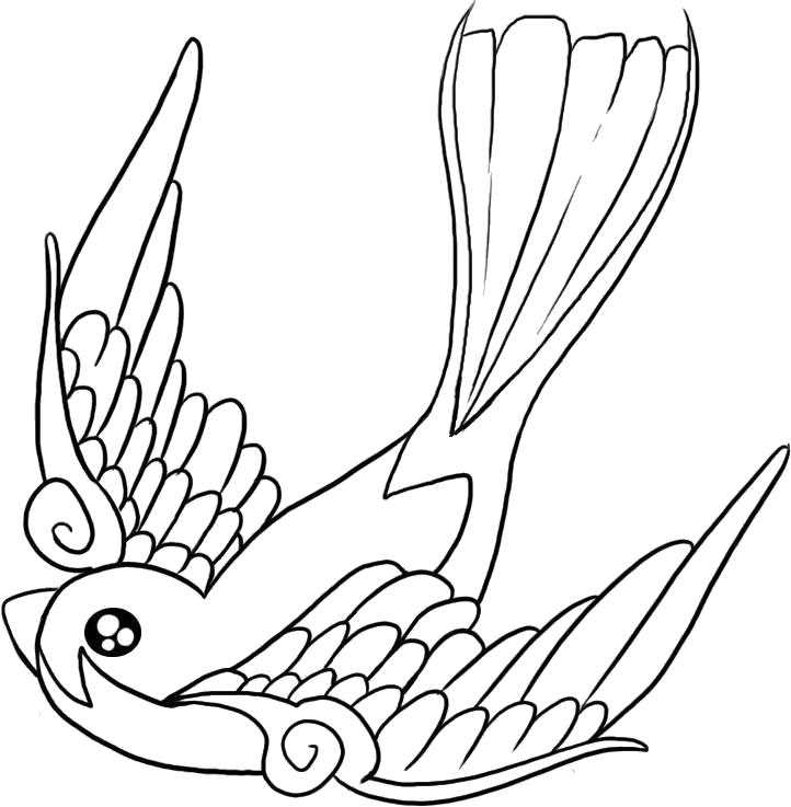 Coloring Bird. Category The contours for cutting out the birds. Tags:  bird.